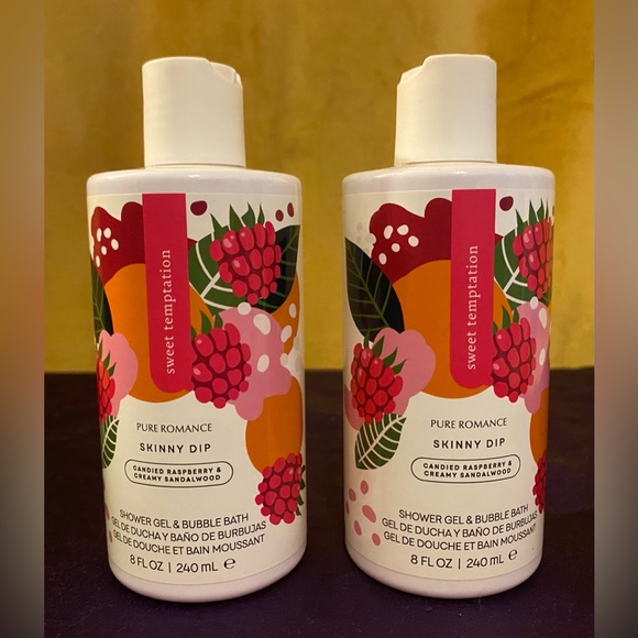 NEW PURE ROMANCE Set Of 2 Sweet Temptation Shower Gel Cranberry & Sandalwood 🥰 - Picture 3 of 6